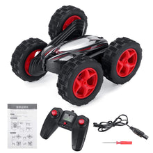 RC Flip Stunt Car 2.4G Remote Control Car Double-side Rolling 360 Degrees Rotating with Light 1:24 Modeling Toys for Kids