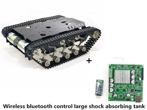 15KG Load Large Metal Smart Shock-Absorbing RC Robot Tank Chassis + Wireless WiFi/ Bluetooth/ Handle Control Kit DIY For Arduino