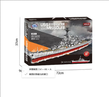 XINGBAO 06030 LegoEDS Army Military MOC Series The Missouri Battleship Model Building kit Blocks Assembly Toys For Children Gift