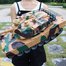 2.4G Update 1:18 Remote Control Rc Battle Tank 50cm Big Size 100m Remote Control Distance Rc Tank Launch Bullets high simulation