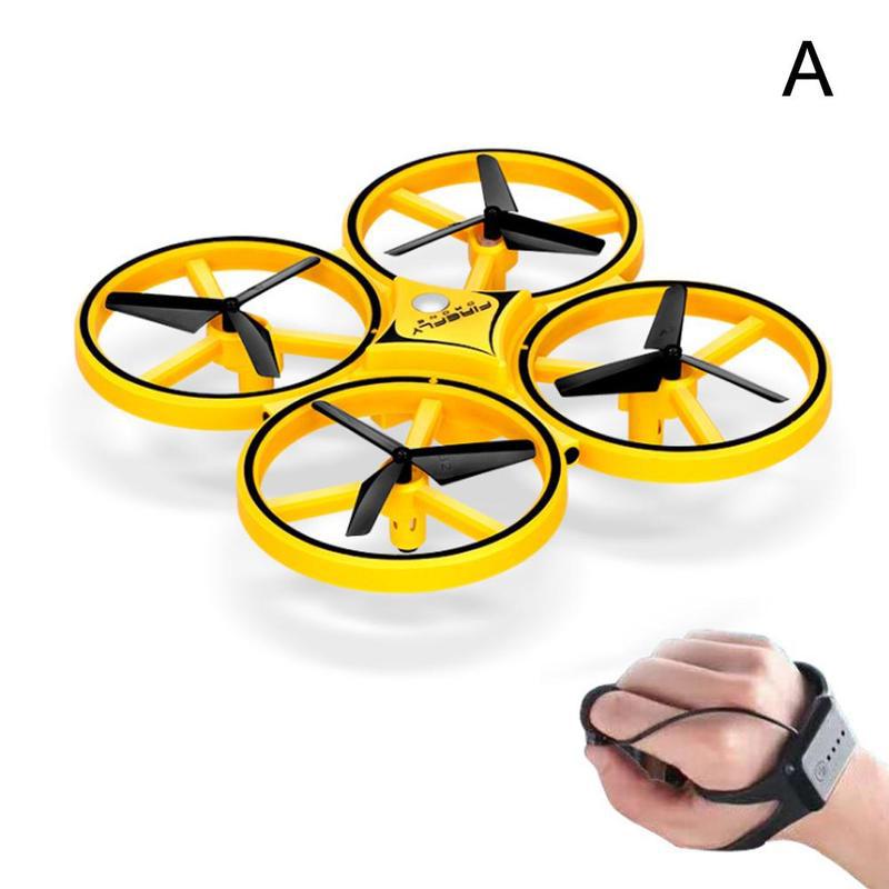 Interactive Induction Drone Toys Quadcopter LED Light RTF UAV Aircraft Intelligent Watch Remote Control UFO Drone Children Gift