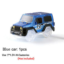 Racing Bend Rail Track Led Electronic Flash Light Car DIY Toy Kids Gift Railway Magical Glowing Flexible Track Car Toys Children