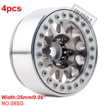 INJORA 4PCS Metal 1.9 Beadlock Wheel Rim 12-Spoke Wheel Hub for 1:10 RC Crawler Axial SCX10 II 90046 Traxxas TRX-4 Tamiya MST