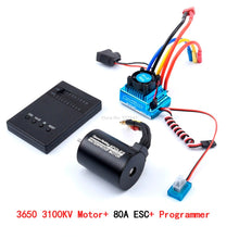 3650 3100KV Brushless Motor & 45A 60A 80A 120A Brushless ESC with Program Car Combo for 1:10 RC Car RC Boat Part