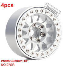 INJORA 4PCS Metal 1.9 Beadlock Wheel Rim 12-Spoke Wheel Hub for 1:10 RC Crawler Axial SCX10 II 90046 Traxxas TRX-4 Tamiya MST