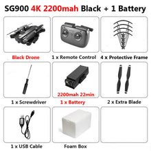 SG900 Foldable Profissional Drone with Dual Camera 720P 4K Selfie WiFi FPV Wide Angle Optical Flow RC Quadcopter Helicopter Toys