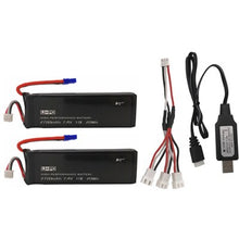 Original Hubsan H501S battery 7.4V 2700mAh 10C For H501S H501C X4 RC Quadcopter Battery with 1 In 3 Cable and USB Charger Set