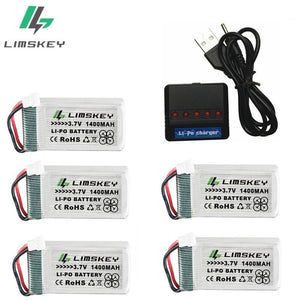 1400mAh 3.7v lipo Battery for SYMA X5 X5S X5C X5SC X5SH X5SW M18 H5P HQ898B HQ859B H11D H11C T64 T04 T05 F28 F29 T56 T57 Charger