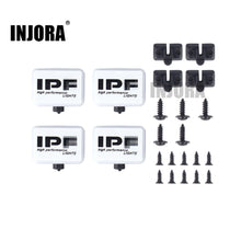 INJORA RC Car 2/4 Square LED Light Cover for 1:10 RC Crawler Axial SCX10 90046 Traxxas TRX4 Tamiya CC01 D90 TF2 MST HPI