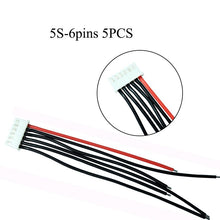 5pcs Lipo 2S 3S 4S 5S 6S Battery Balancing Changer Wire Line Cable JST-XH JST XH Connector Adapter Plug 22AWG 100mm 10cm