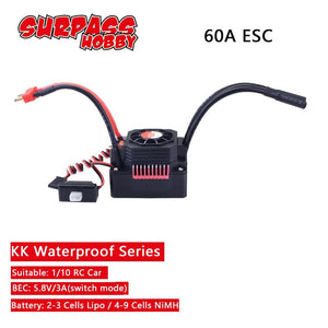 150A 120A Waterproof ESC KK Speed Controller 35A 45A 60A 80A for 1/8 1/10 1/12 RC Monster Redcat Volcano EPX Blackout XTE Buggy