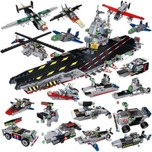 Sluban Model Building Blocks Navy Submarine Military Ship Plane Aircrafted Carrier Warship Battle Cruiser Frigate Toys