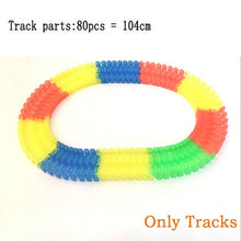 Racing Bend Rail Track Led Electronic Flash Light Car DIY Toy Kids Gift Railway Magical Glowing Flexible Track Car Toys Children