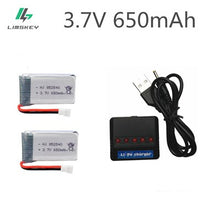5pcs 3.7V 650mAh Drone Rechargeable Li-polymer Battery 802540 + USB Charger set For SYMA X5C X5C-1 X5 H5C Quadcopter