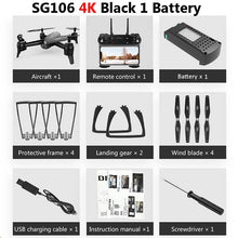 SG106 Drone with Dual Camera 1080P 720P 4K WiFi FPV Real Time Aerial Video Wide Angle Optical Flow RC Quadcopter Helicopter Toys