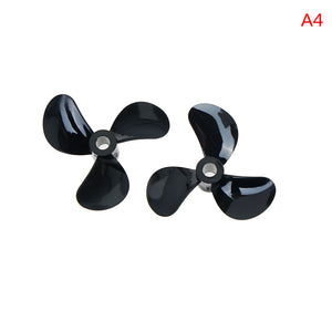 1 pairs High Strength D28/32/36/40/44/48mm 3 Blades 4mm Rc Boat Three Blades Paddle Nylon Boat Propeller Positive &Reverse Screw