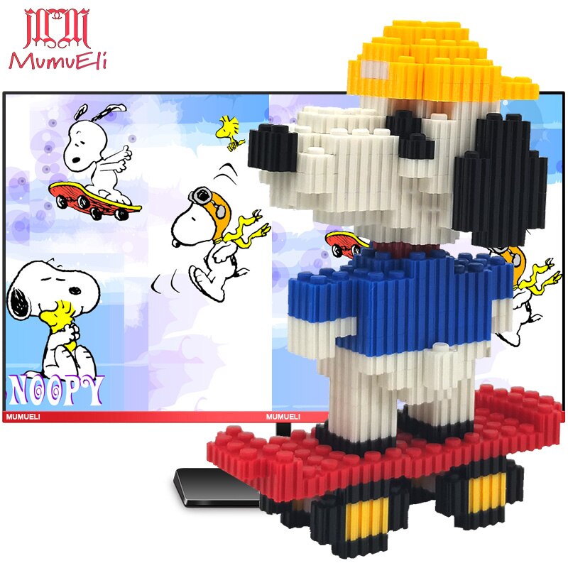 MUMUELI Mini Assembly DIY Cartoon Animation Figure 3D Building Model Kit Blocks for Children Kids Resin Toys Collection DTSET-3