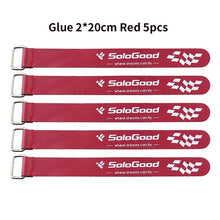 SoloGood 5PCS Strong RC Lipo Battery Strap Tie Cable Tie Down Strap 25*2cm Colorful For RC FPV Helicopter Quadcopter Model Tie