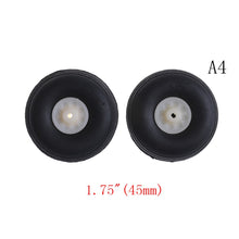 2Pcs/lot Tail Wheel Rubber PU Plastic Hub 1" - 3.5" Inch For RC Airplane Replacement Parts Wholesale
