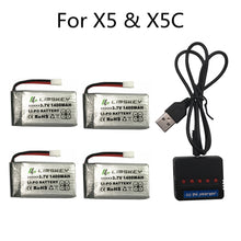 Second version Limskey 1400mAh 3.7V LiPo Battery for SYMA X5SC X5SW X5HW X5HC X5UW battery with Charger RC Drone 3.7 V 1400 mah