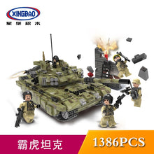 XingBao Compatible with legoed Bricks The Aircraftd Carrier WW2 Tiger Tank Boy Model Kit Assemble Building Blocks Military Toys