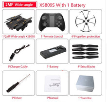 VISUO XS809S XS809HW Foldable Selfie Drone with Wide Angle 0.3MP/2MP HD Camera Quadcopter WiFi FPV RC Helicopter Mini Dron