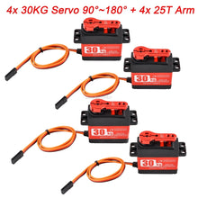 Update 180 Degree RC servo 20KG / 25KG / 30KG full metal gear digital servo baja Waterproof of Version 25T Arm for cars RC Toy