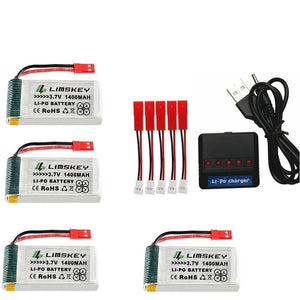 1400mAh 3.7v lipo Battery for SYMA X5 X5S X5C X5SC X5SH X5SW M18 H5P HQ898B HQ859B H11D H11C T64 T04 T05 F28 F29 T56 T57 Charger