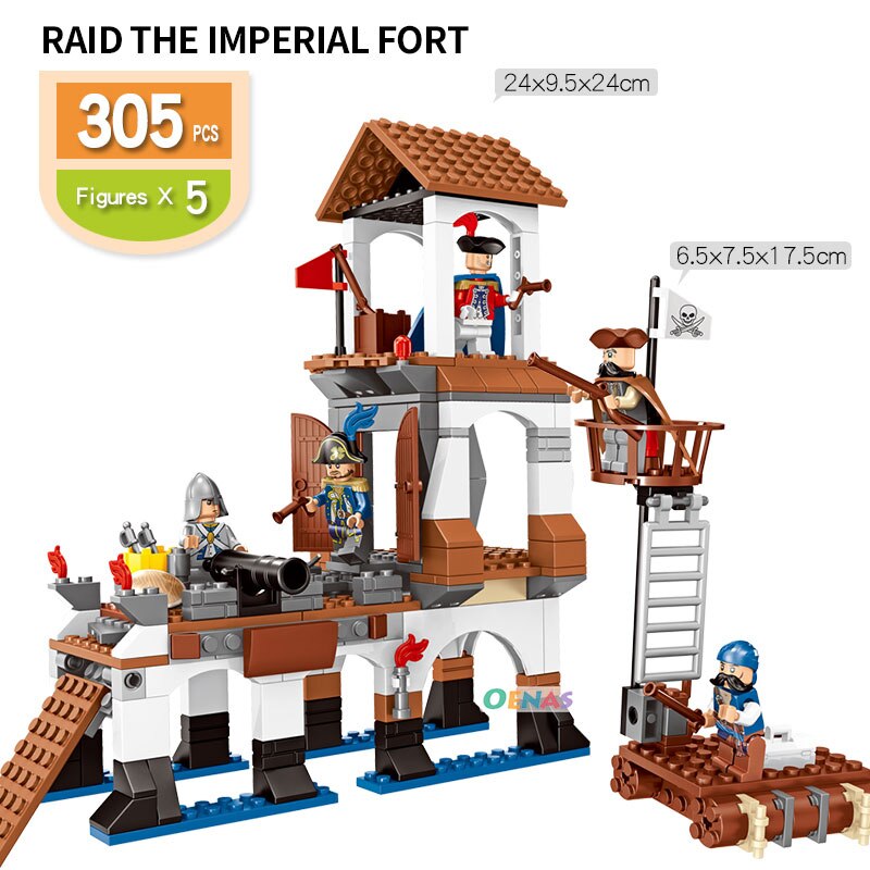 Caribbean Pirate compatible Legoed assembled Building Brick Blocks kids education kids kit toy set fort castle birthday gift