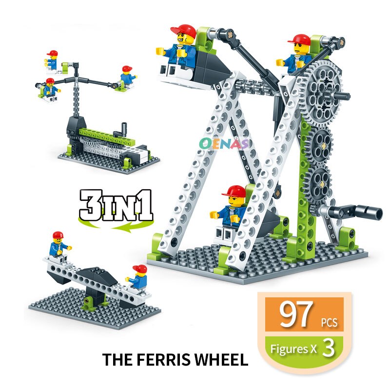 assembled Inventor windmill Technic compatible LegoEG Building Blocks Blender Crane kids tecahing Toys 3in1 children kit gift
