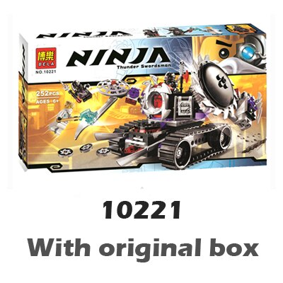252pcs Ninja Destructoid Rebooted Nindroid Swords Mech Arms 10221 Model Building Block Assemble Toy Brick Compatible With lego