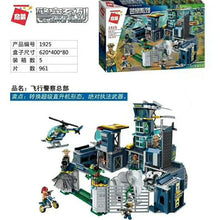 Forest Police Headquarters Mobile Fort Helicopter Model Assembling Bricks Building Blocks Kit DIY Toys Compatible Legoinglys