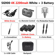 SG900 Foldable Profissional Drone with Dual Camera 720P 4K Selfie WiFi FPV Wide Angle Optical Flow RC Quadcopter Helicopter Toys