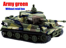 JSXuan brand new TIGER RC Battle Tank 14CH 1:72 Scale Remote Control Simulated Panzer Mini Tank Children Toys Gift
