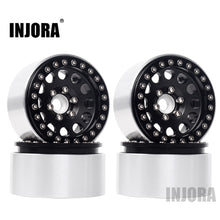 INJORA 4Pcs Aluminum Alloy 1.9 Beadlock Wheels Rims for 1/10 RC Crawler Axial SCX10 SCX10 II 90046 Traxxas TRX4 D90