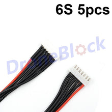 5Pcs LiPo Battery charging Extended line/Wire/Connector 22AWG 200mm JST-XH Balancer Silicone cable 2S 3S 4S 5S 6S 7S 8S