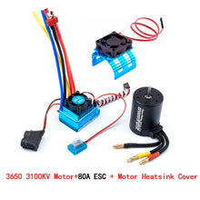 3650 3100KV Brushless Motor & 45A 60A 80A 120A Brushless ESC with Program Car Combo for 1:10 RC Car RC Boat Part