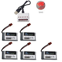 3.7V 400mah Battery and 6-Port Charger For SYMA X15 X5A-1 X15C X15W H31 X4 H107 KY101 E33C E33 U816A V252 H6C RC Spare Parts