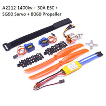 A2212 2212 1400KV Brushless Motor 30A ESC Motor Mount 8060 Propeller SG90 9G Micro Servo set for RC Fixed Wing Plane Helicopter