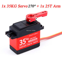 Waterproof 180/270 / 360 Degree 20KG 25KG 30kg 35kg Large Torque Digital Coreless Servo Aluminium Metal Gears 25T Arm For RC Car