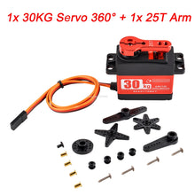 Waterproof 180/270 / 360 Degree 20KG 25KG 30kg 35kg Large Torque Digital Coreless Servo Aluminium Metal Gears 25T Arm For RC Car
