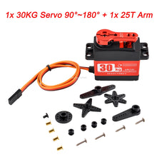 Update 180 Degree RC servo 20KG / 25KG / 30KG full metal gear digital servo baja Waterproof of Version 25T Arm for cars RC Toy