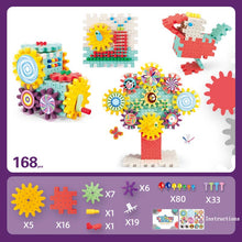 Kids Plastic 3D Gears Building Blocks Kits DIY Bricks Assembly Educational Toys for Development Creative Toy For Boys Girls