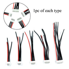 5pcs Lipo 2S 3S 4S 5S 6S Battery Balancing Changer Wire Line Cable JST-XH JST XH Connector Adapter Plug 22AWG 100mm 10cm