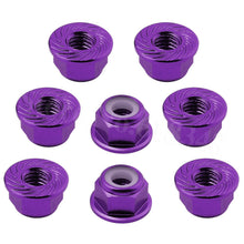 8PCS Aluminum Flange M4 Lock Nuts Nylon Self-Tightening Hex Wheel Adapter RC Car Parts Hardware