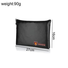 Portable Fireproof & Waterproof Document Envelope File Folder Cash Pouch Fireproof Money Bag Lipo Safe Bag for Home Office S/M/L