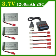 6Pcs/Set Original 3.7v 1200mAh with Charger Units for SYMA X5 X5C X5SC X5SH X5SW Drone Quodcopter Spare lipo Battey Parts 3.7 v