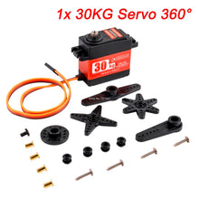 Waterproof 180/270 / 360 Degree 20KG 25KG 30kg 35kg Large Torque Digital Coreless Servo Aluminium Metal Gears 25T Arm For RC Car