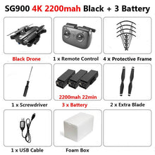 SG900 Foldable Profissional Drone with Dual Camera 720P 4K Selfie WiFi FPV Wide Angle Optical Flow RC Quadcopter Helicopter Toys