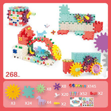 168-368pcs Gears Building Blocks Toys Sets Baby DIY Mushroom Nails Toys Kits 3D Model Assemble Blocks Toys For Children Gifts